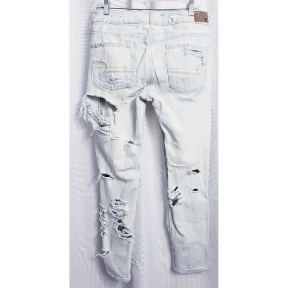 American Eagle Tomgirl Button Fly Destroyed Sexy Jeans Women's size 4 Regular - Picture 5 of 9